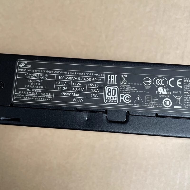 FSP500-30AS Flex 500W Power Supply 100-240V For Intel Ghost Canyon NUC9 Element FSP500-30AS Flex 500W Power Supply 100-240V For Intel Ghost Canyon NUC9 Element