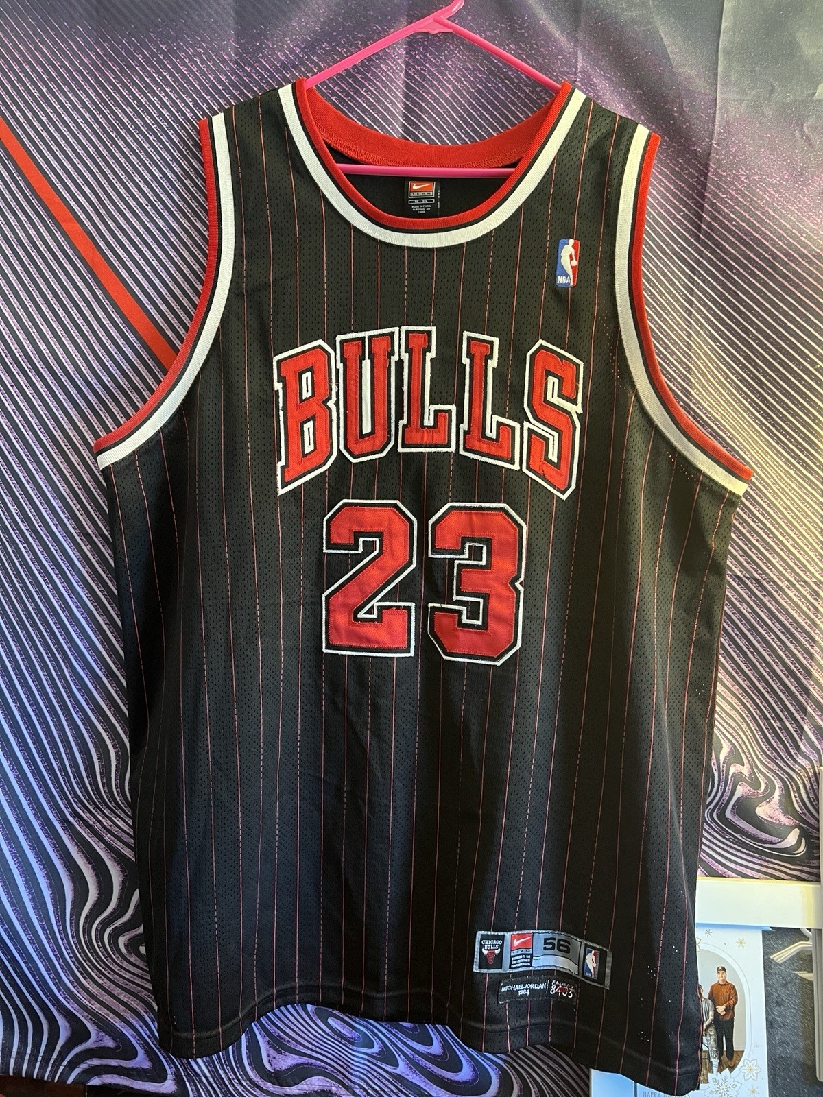 USED Nike Authentic Chicago Bulls 1984 Michael Jordan Jersey Flight 8403 3XL 56