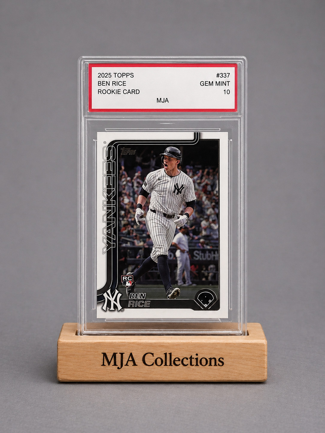2025 Topps Ben Rice RC #337 Gem Mint 10 Yankees Rookie Card 2025 Topps Ben Rice RC #337 Gem Mint 10 Yankees Rookie Card