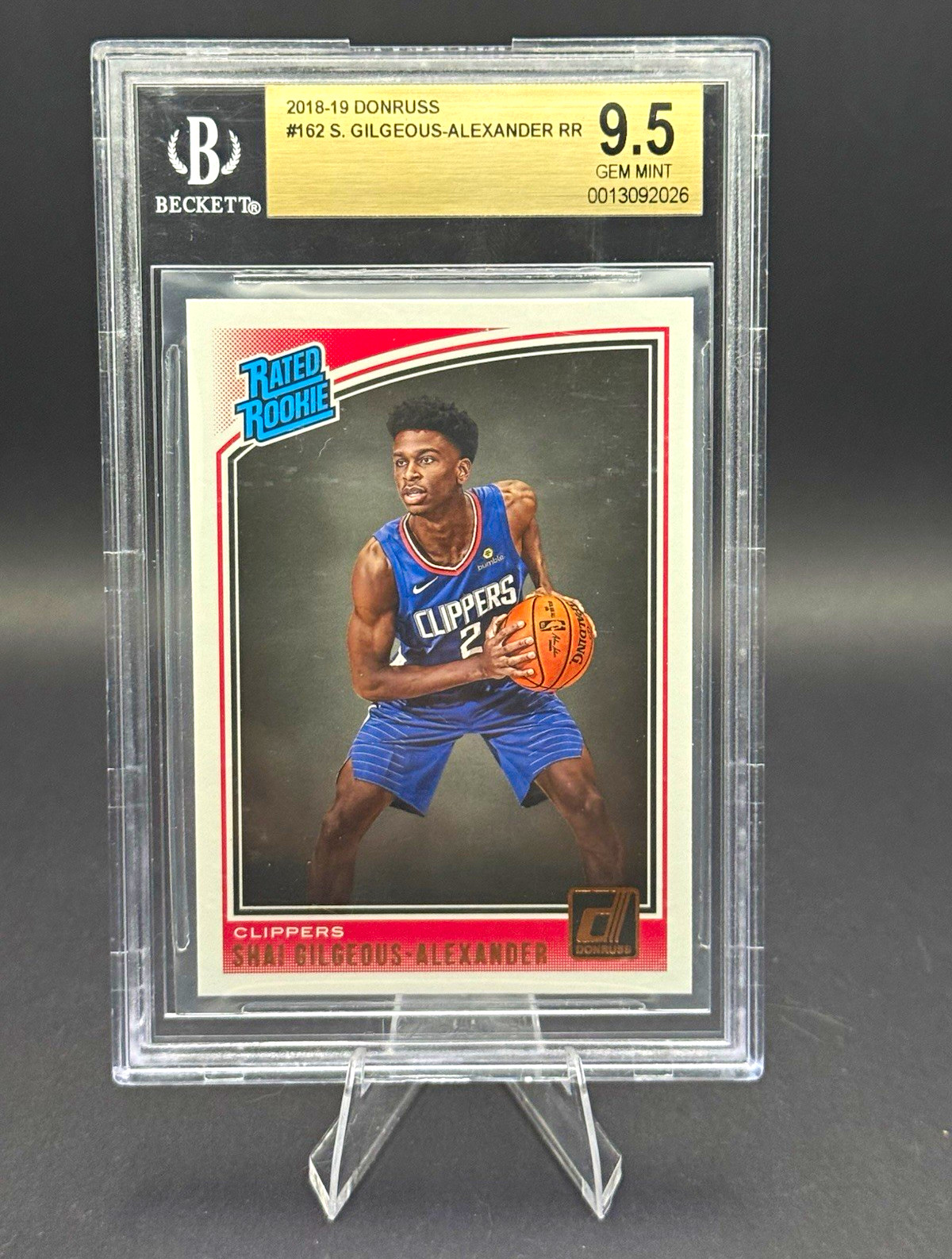 Panini Donruss 2018-19 Shai Gilgeous-Alexander Rated Rookie #162 BGS 9.5
