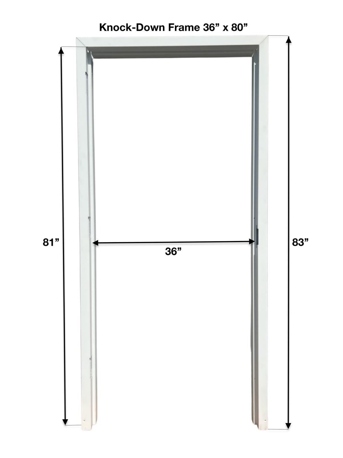 Commercial Steel Door Frame -3- Pieces Knockdown Metal For 36x80 Door. Fits 3’’ Commercial Steel Door Frame -3- Pieces Knockdown Metal For 36x80 Door. Fits 3’’