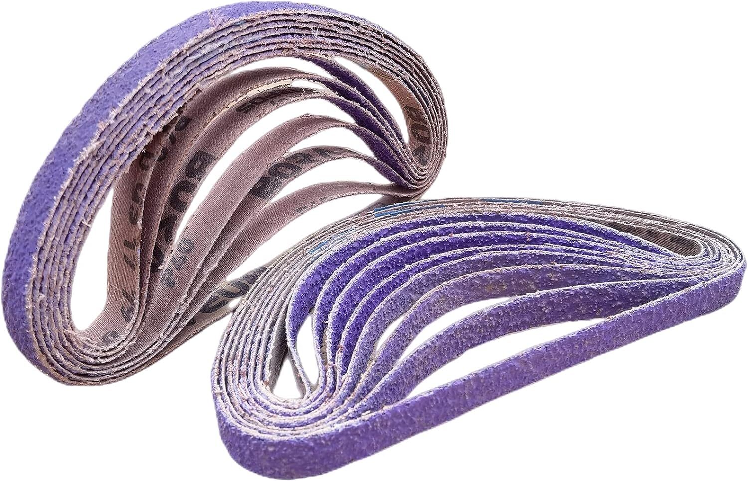 20-PACK Purple File Sanding Belt Abrasive 1/2×18 inch 40,60,80,100,120 -320 GRIT