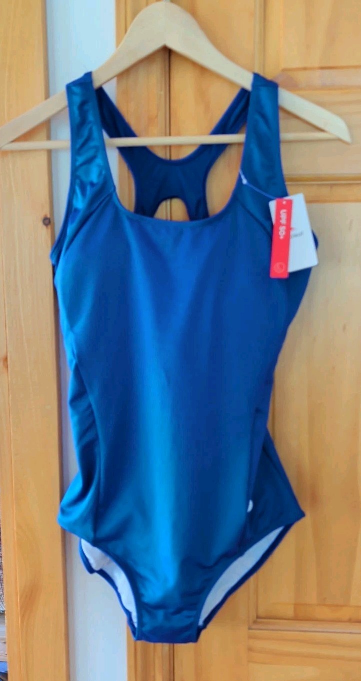 NWT BALEAF Women\'s Blue Racerback Athletic One Piece UPF 50+ Bathing Suit Size L NWT BALEAF Women\'s Blue Racerback Athletic One Piece UPF 50+ Bathing Suit Size L