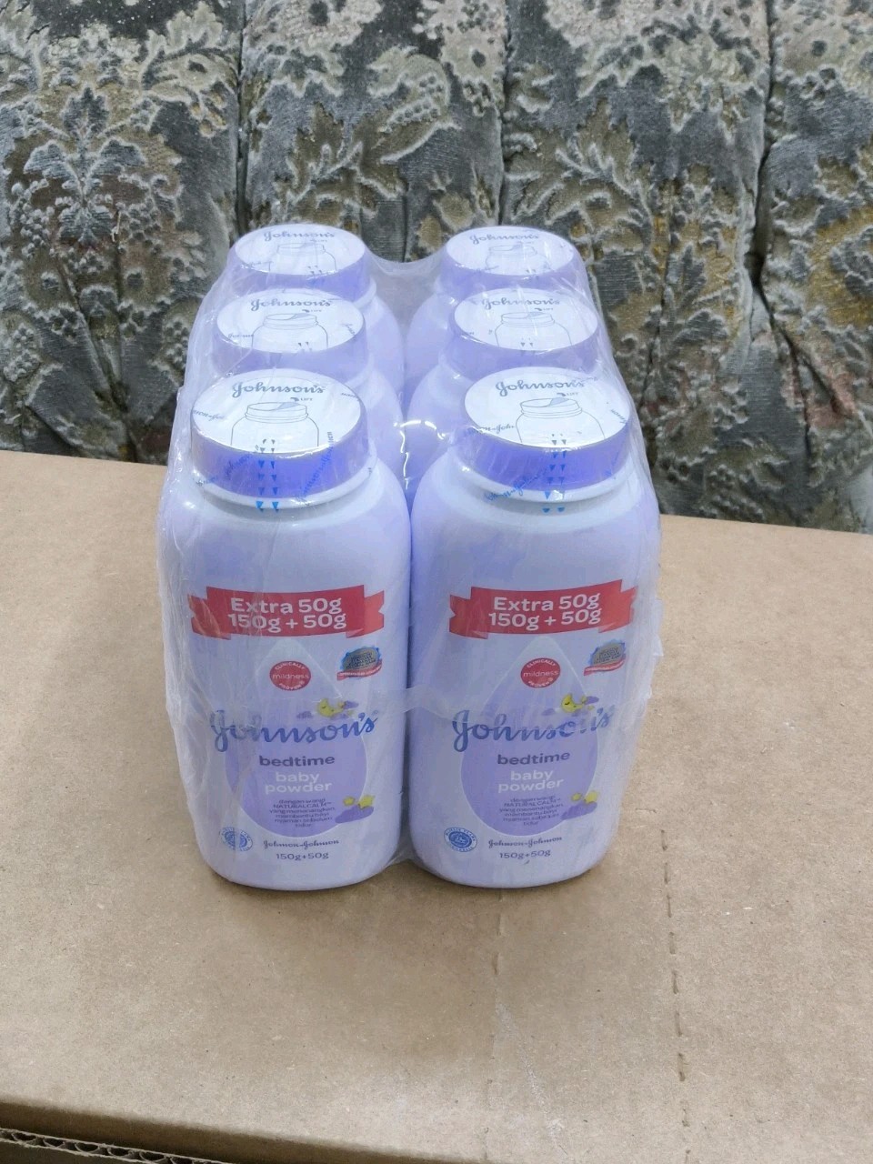 6X Johnson\'s Bedtime Baby Powder, Talc Version, 200g Each, Sealed 6 Pack