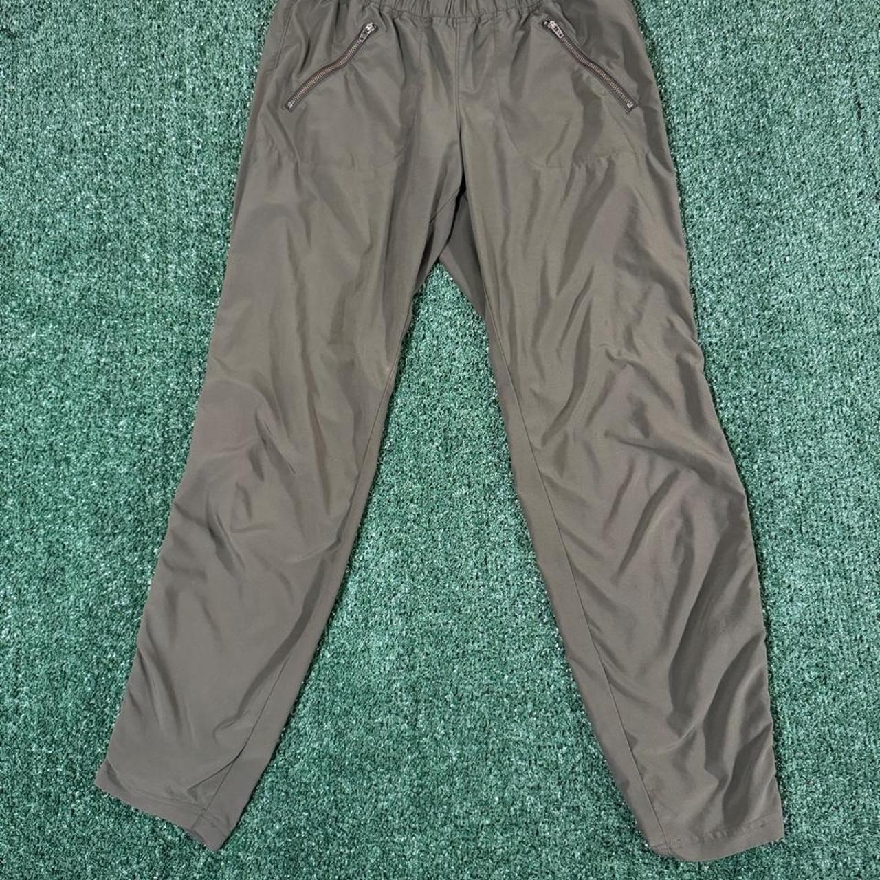 Athleta Olive Green Performance Pants Size 4 Straight Leg Elastic Waist 0271