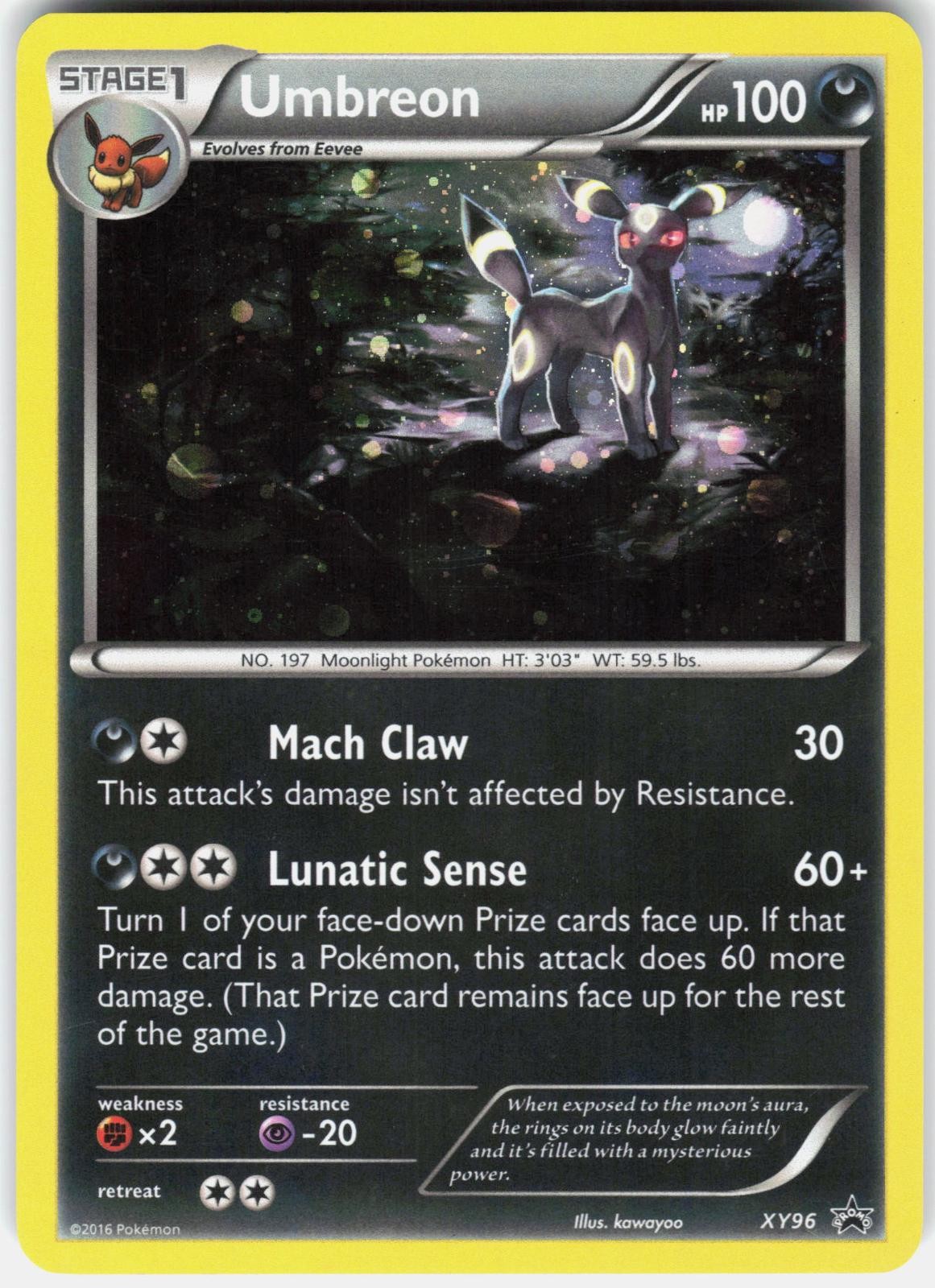 Pokemon Umbreon XY96 Holo Promo XY Promo Pokemon Near Mint