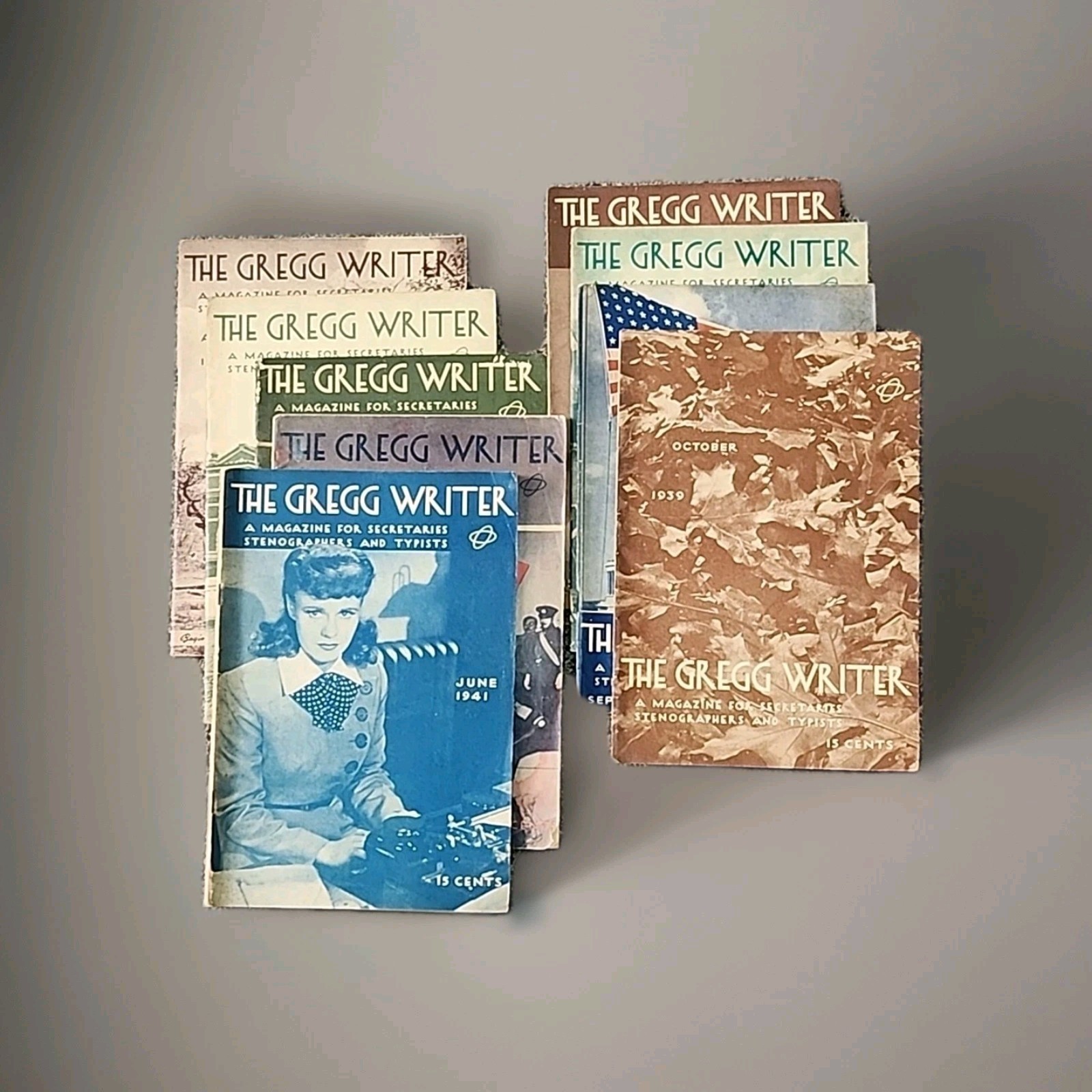 “Vintage Gregg Writer Magazine Lot WWII Era 1936-1942 Secretary Typist Office...