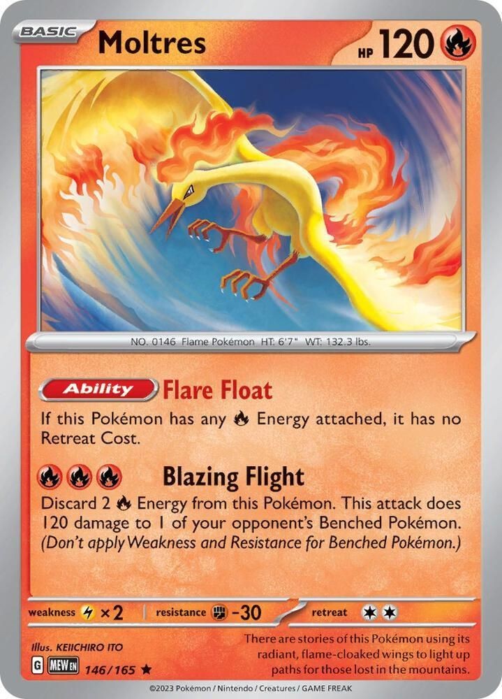 2016 Pokemon: Deck Exclusives - Moltres 146 165 (#146/165, Rare, Lightly Played)