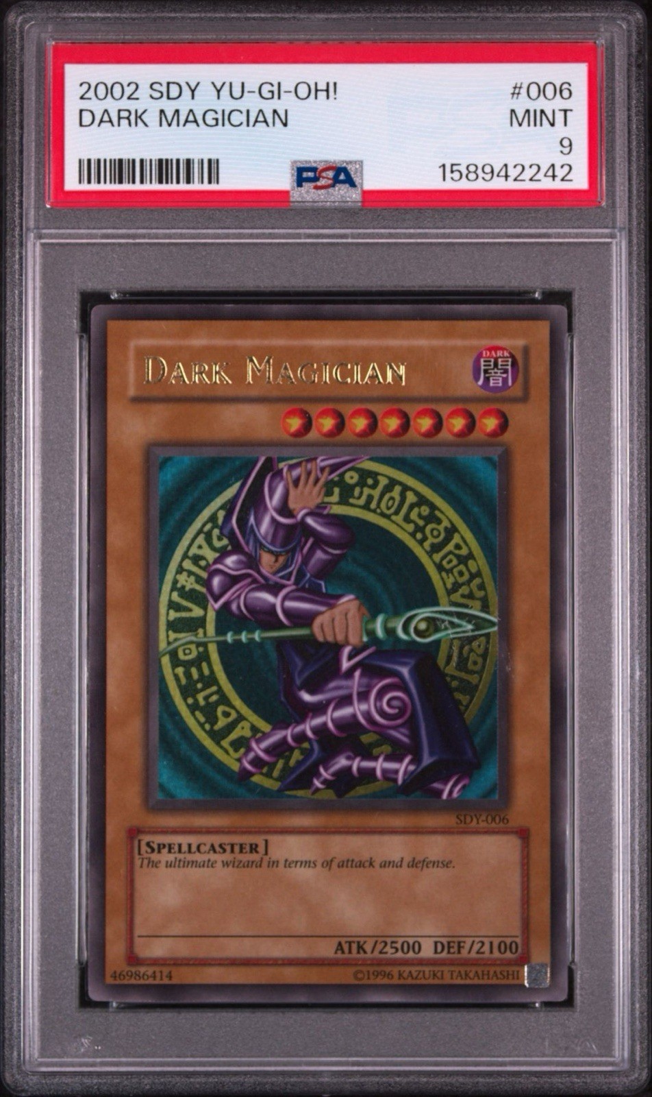 2002 Yu-Gi-Oh Dark Magician SDY Starter Deck: Yugi Unlimited Ultra Rare PSA 9 2002 Yu-Gi-Oh Dark Magician SDY Starter Deck: Yugi Unlimited Ultra Rare PSA 9