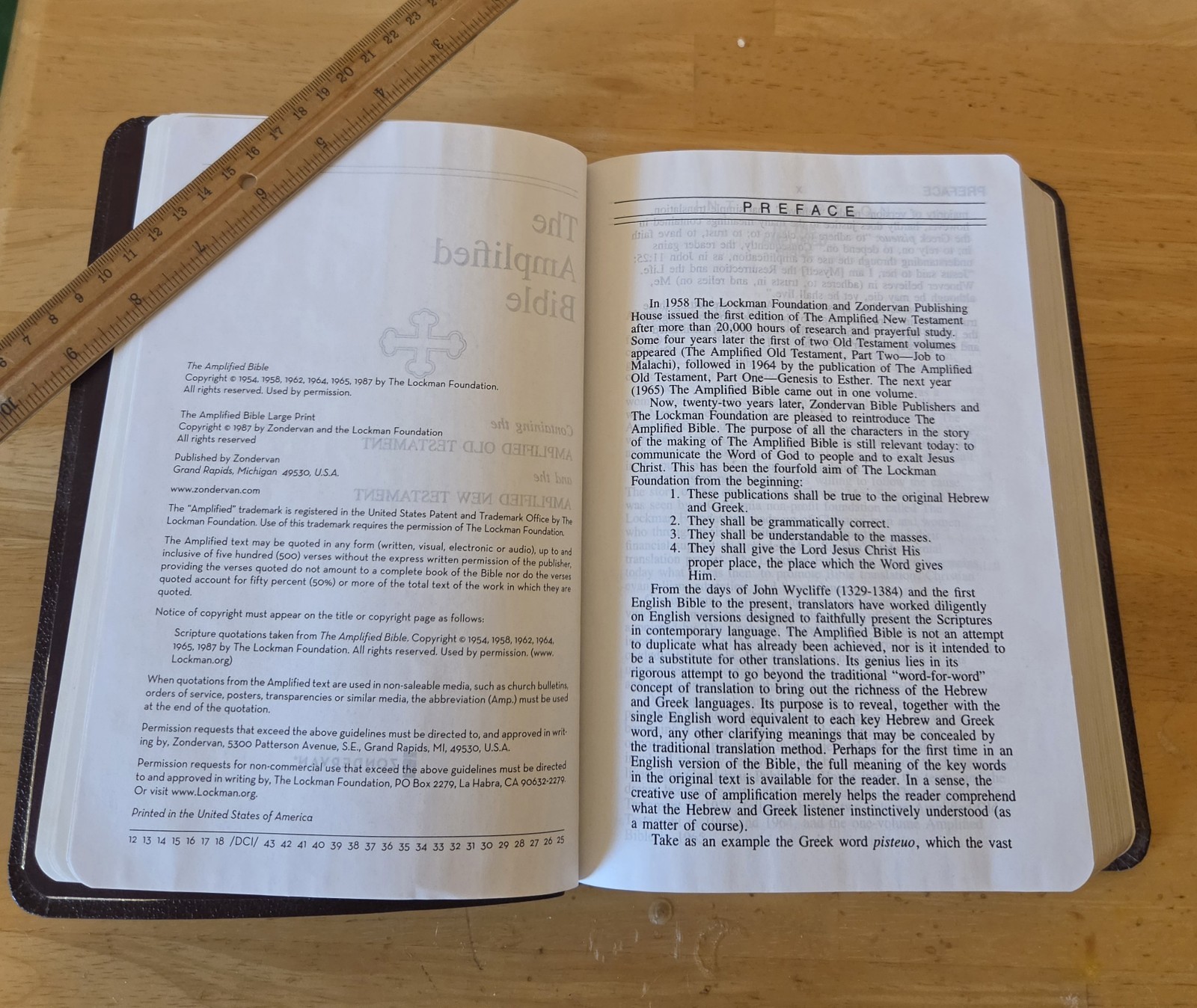 Zondervan Amplified Bible 1987 Large Print Black Bonded Leather Very Good Zondervan Amplified Bible 1987 Large Print Black Bonded Leather Very Good