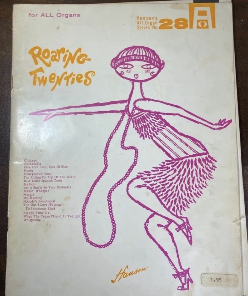 Vintage 1960s Sheet Music Book Great Roaring Twenties Hansen’s All Organ