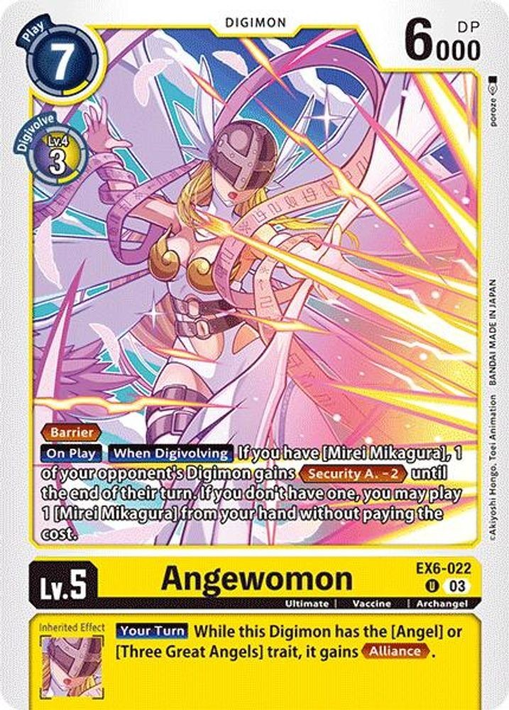Angewomon EX6-022 U Digimon TCG Card NM