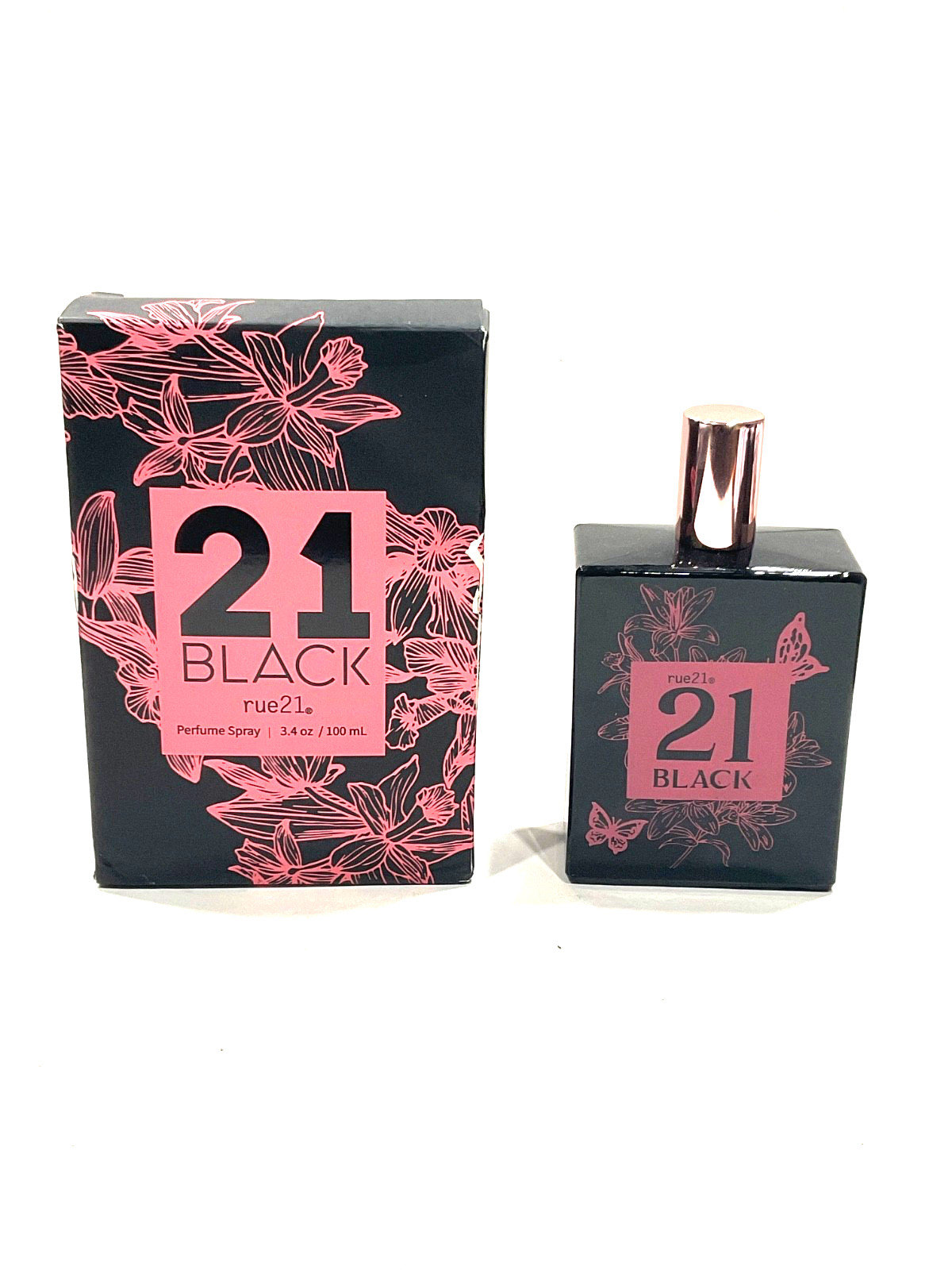 Rue21 Black Perfume Spray Women\'s 3.4 fl oz/ 100 ml New damage box Rue21 Black Perfume Spray Women\'s 3.4 fl oz/ 100 ml New damage box