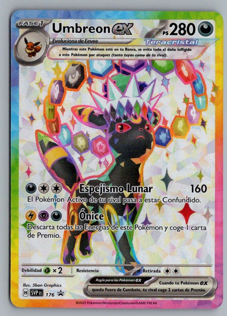 Umbreon ex SVP 176 SPANISH* Holo Promo Scarlet & Violet Promo Pokemon Near Mint