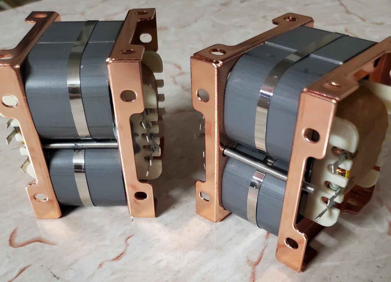 Vintage Electrical Transformers Lot of 2 with Copper Mounting 10k:8-4-0 ohm Vintage Electrical Transformers Lot of 2 with Copper Mounting 10k:8-4-0 ohm