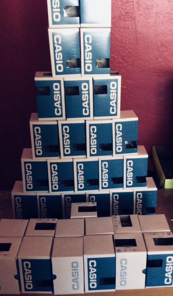 50 New Casio Display Watch Box-Blue Gift Box Watch Cradle OEM BOX Classic vintag