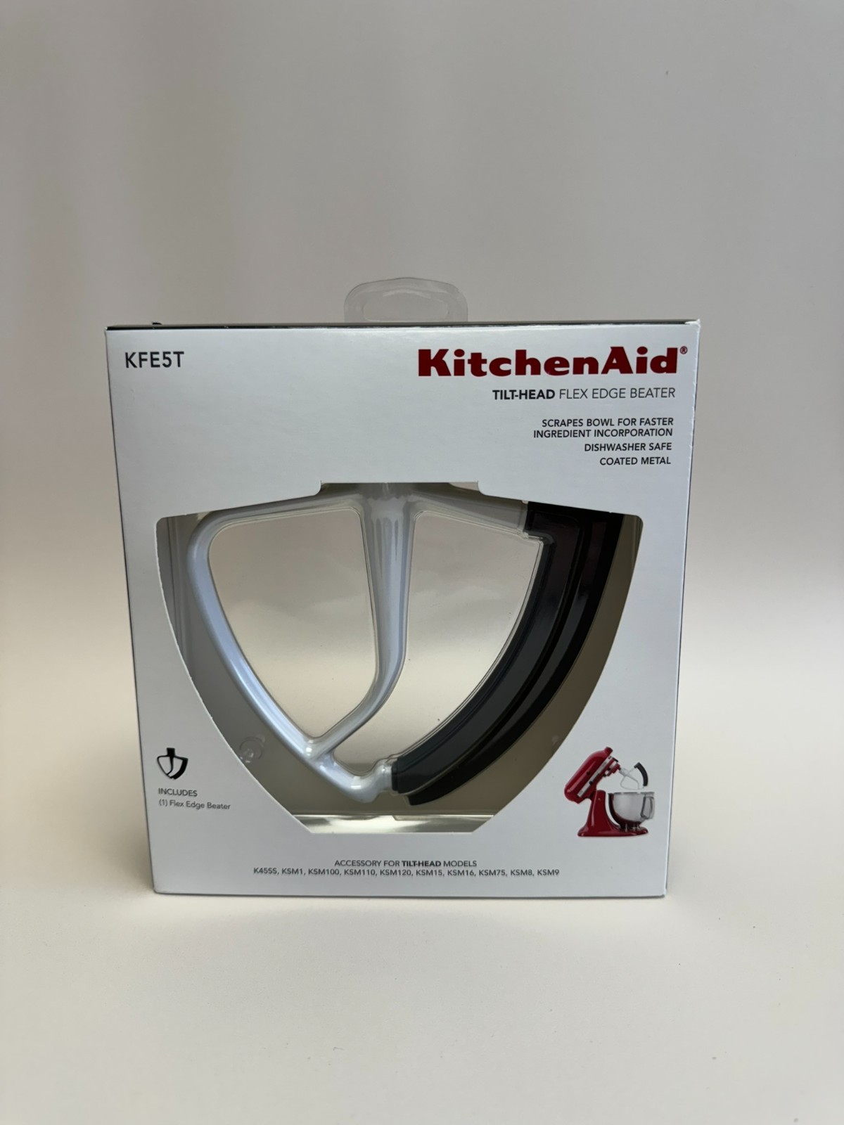 NEW KitchenAid kfe5t Tilt-Head Flex Edge Beater 