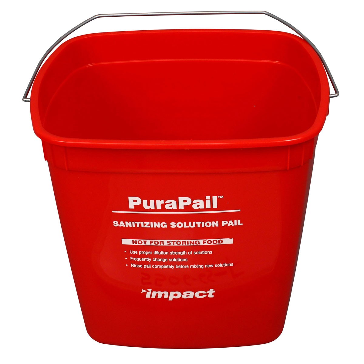 PuraPail Square Utility Sanitizing Bucket Red 6 qt. 7\ PuraPail Square Utility Sanitizing Bucket Red 6 qt. 7\