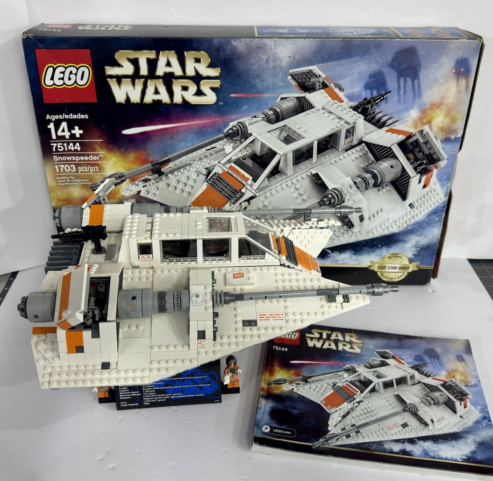 Complete LEGO Star Wars: UCL Snowspeeder (75144) With Mini-figs, Box & Manual Complete LEGO Star Wars: UCL Snowspeeder (75144) With Mini-figs, Box & Manual