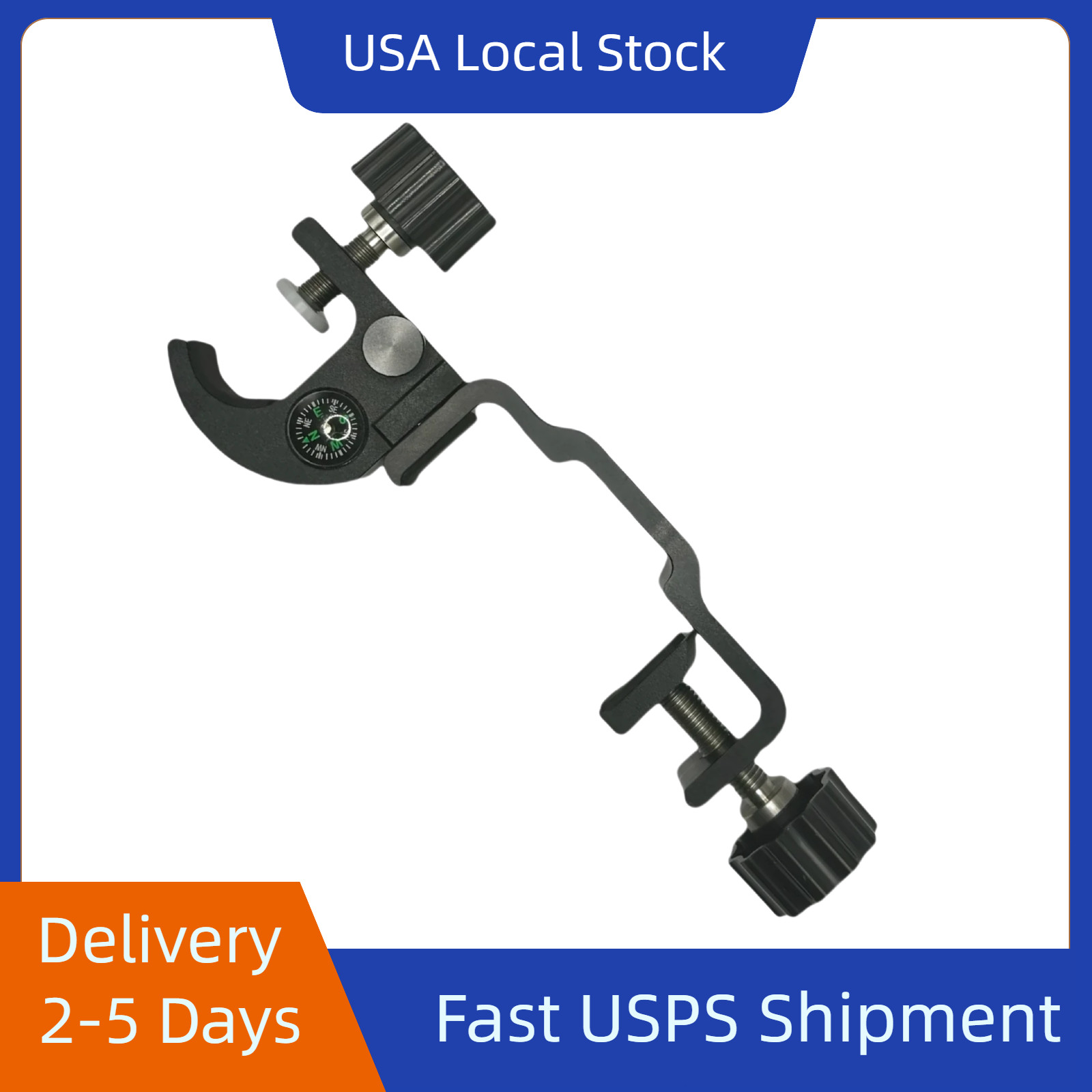 NEW Corrosion-Resistant GPS Pole Clamp With Compass Open Data Collector Cradle