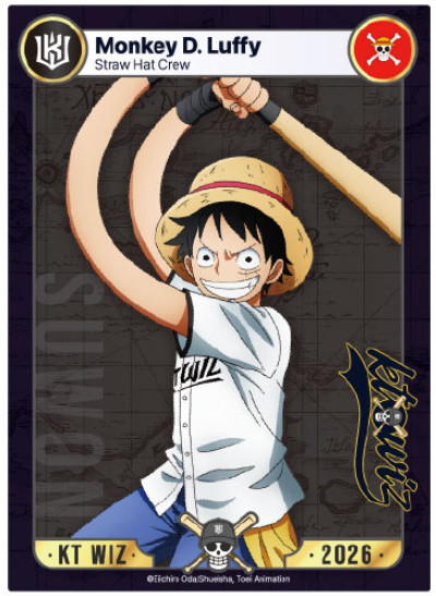 ONE PIECE x KT WIZ Baseball Collaboration Limited Photocard Korea Exclusive