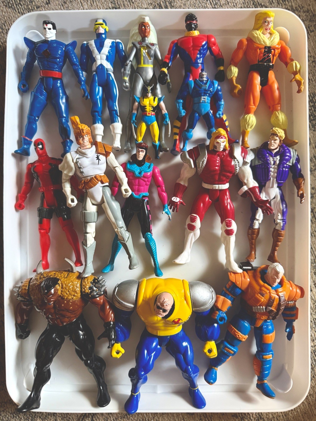 Vintage 1990s Toy Biz Marvel X-Men Action Figure Lot 15 Figures