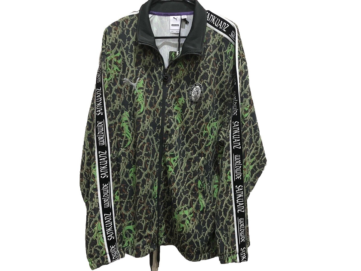 Puma Men Size Small Track Jacket Sankuanz Worldwide Full Zip Safari Camo Green Puma Men Size Small Track Jacket Sankuanz Worldwide Full Zip Safari Camo Green