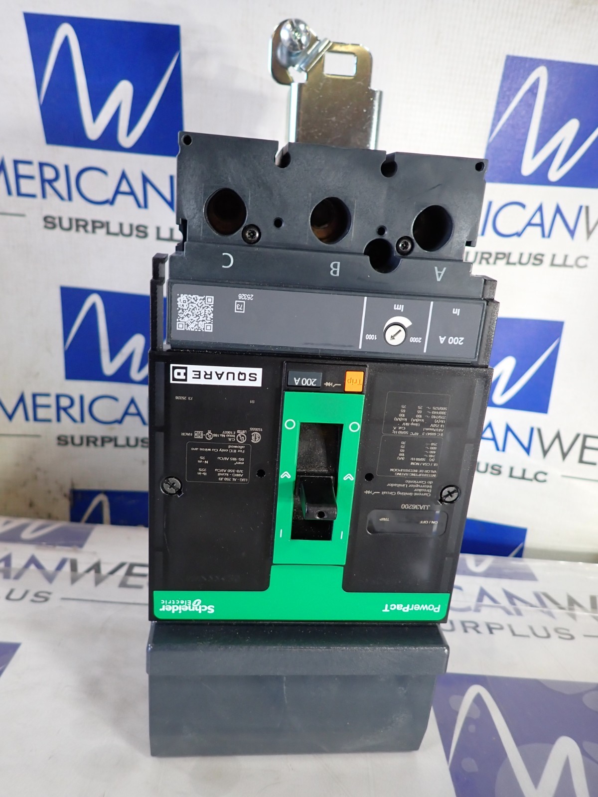 New Square D JJA36200 3 phase 200 amp 65kA@480v I line Circuit Breaker JJA