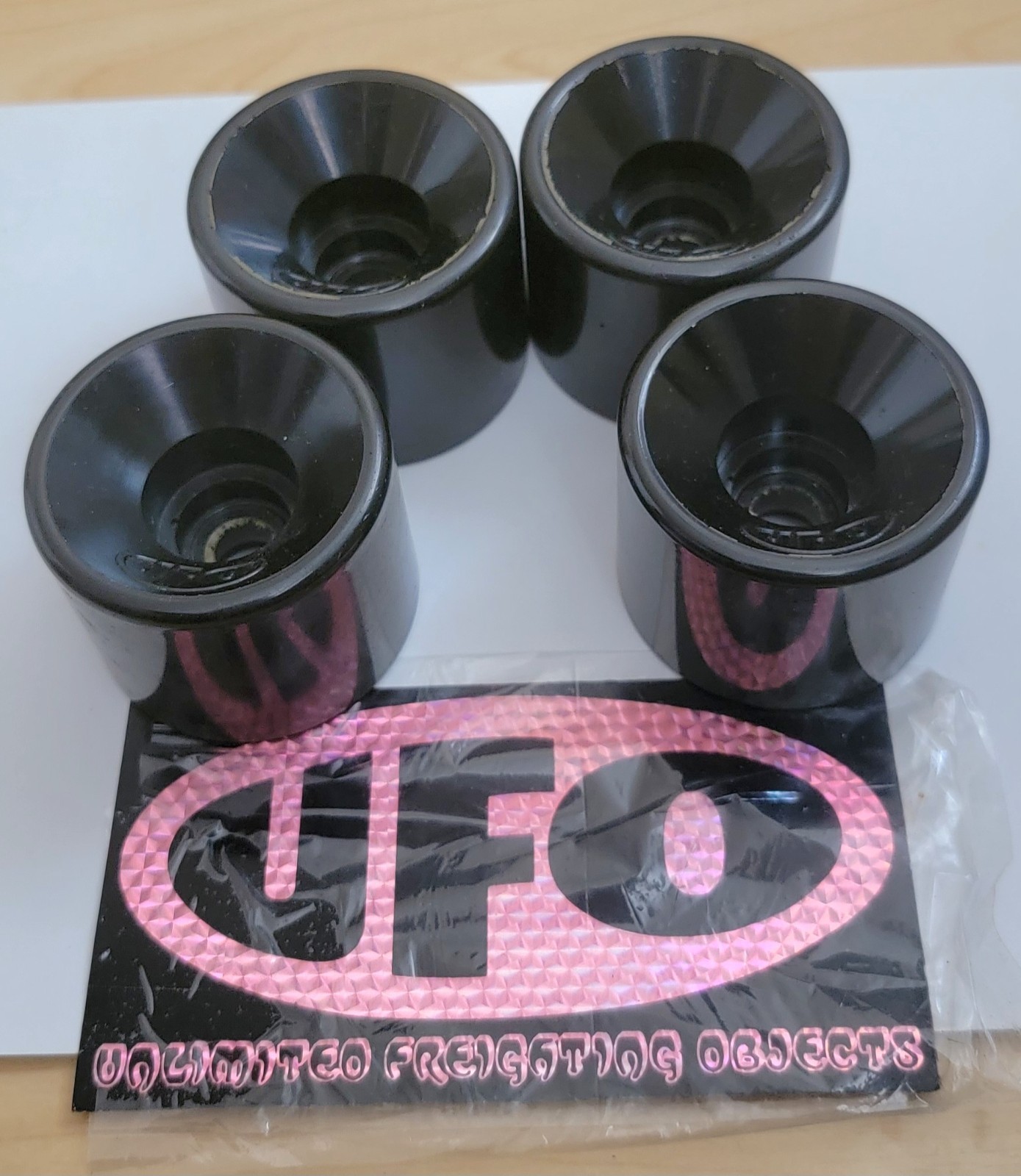 UFO Vintage NOS  Skateboard Wheels wheels. never ridden with vintage sticker