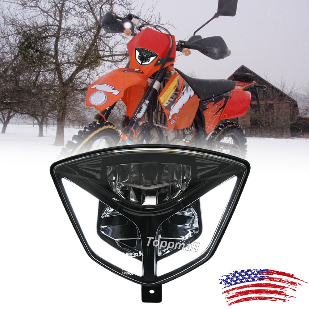 For KTM EXC 125 200 250 300 525 EXC-F 250 XC Racing LED Headlight DRL Hi/Lo Beam For KTM EXC 125 200 250 300 525 EXC-F 250 XC Racing LED Headlight DRL Hi/Lo Beam
