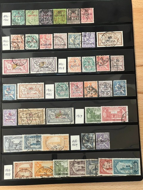 French Morocco 1891-1942 Collection of Used in Stock Sheet 9X6155S French Morocco 1891-1942 Collection of Used in Stock Sheet 9X6155S
