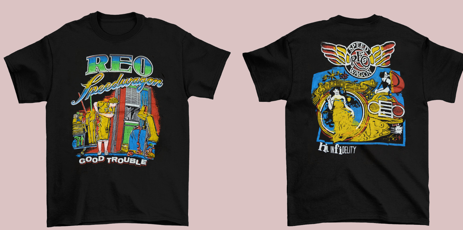 REO Speedwagon Good Trouble Hi Infidelity 2 Side T-shirt Gift fans D2286