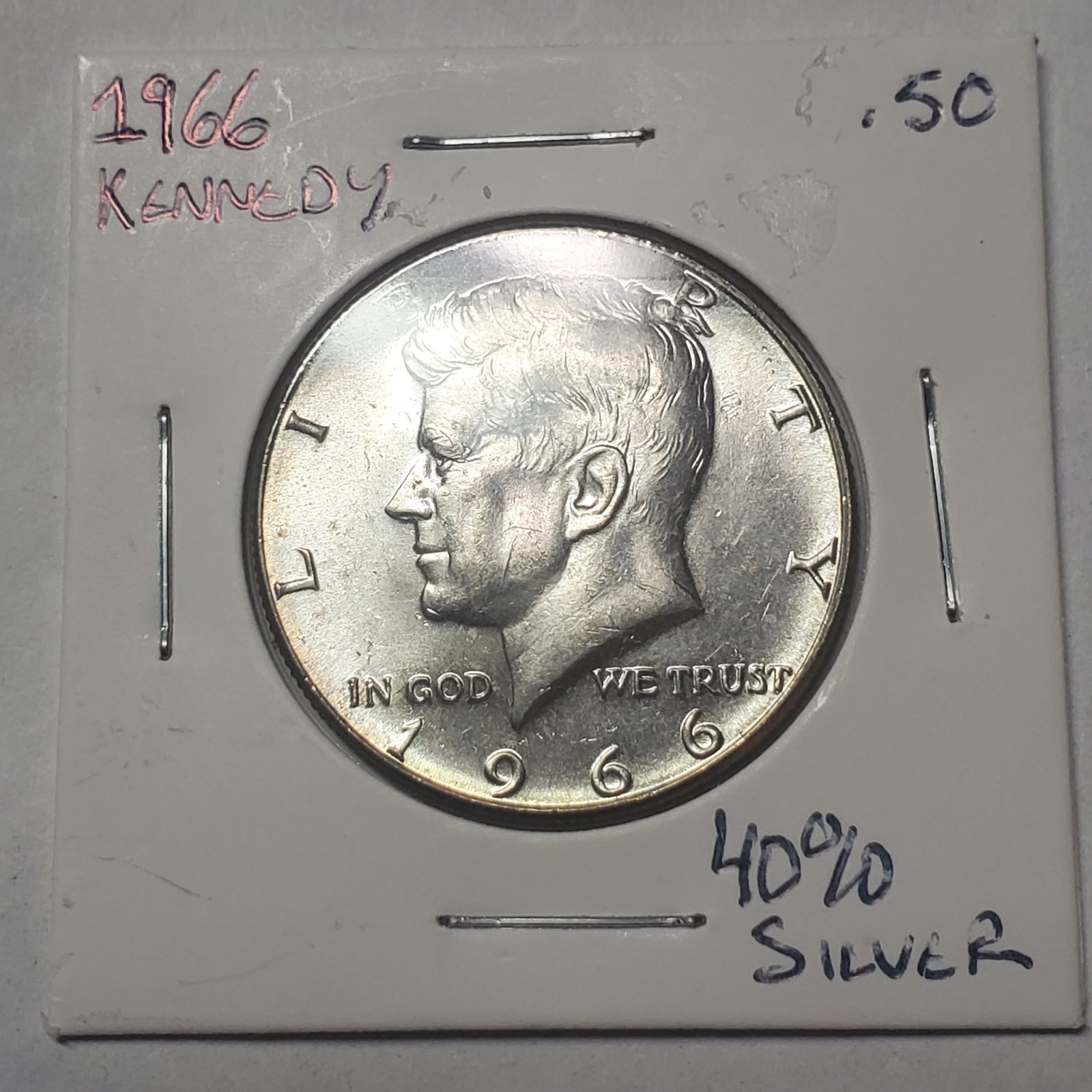 1966 Kennedy Half Dollar - 40% Silver Clad - **Free Shipping** 1966 Kennedy Half Dollar - 40% Silver Clad - **Free Shipping**