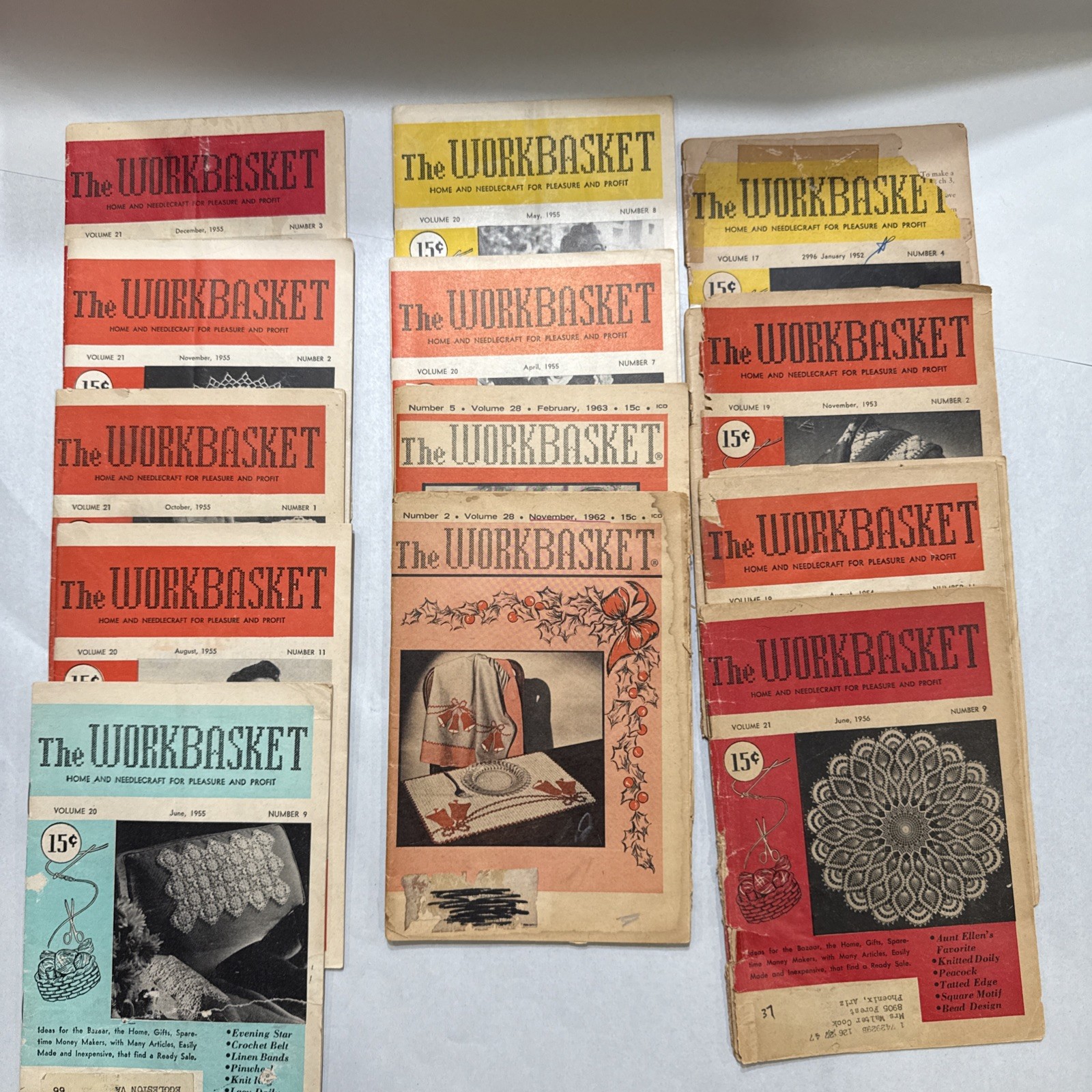 THE WORKBASKET Magazine (Lot of 12) good To Fair Condition THE WORKBASKET Magazine (Lot of 12) good To Fair Condition