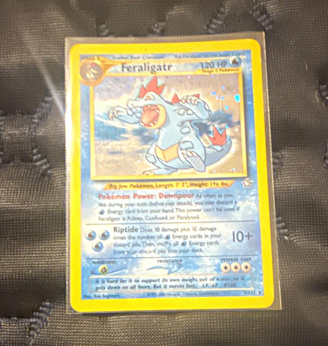 Pokemon TCG Neo Genesis Feraligatr 5/111 Holo Rare Unlimited English 120 HP Pokemon TCG Neo Genesis Feraligatr 5/111 Holo Rare Unlimited English 120 HP