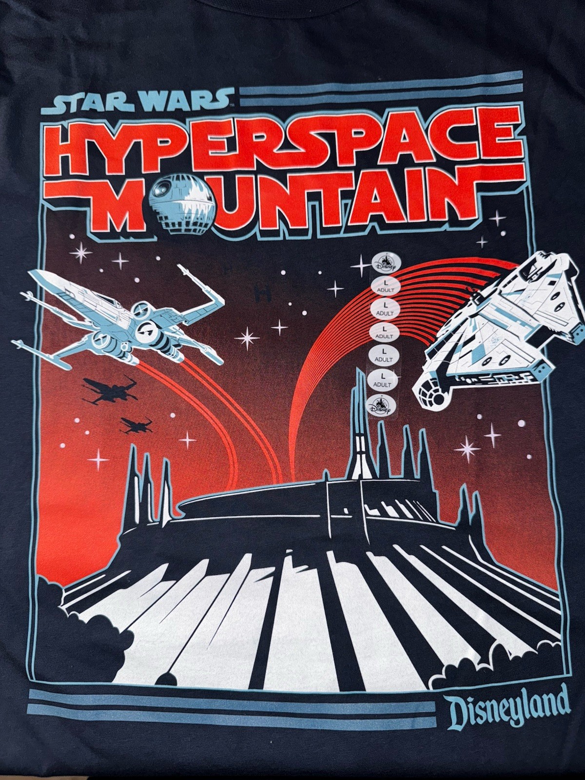 2026 Hyperspace Mountain T-Shirt Disneyland Size L 2026 Hyperspace Mountain T-Shirt Disneyland Size L