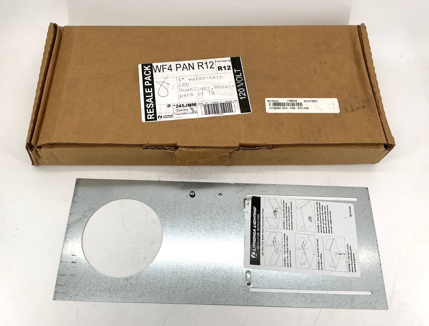 Box of 8 New Lithonia Lighting WF4-PAN-R12 Wafer-Thin LED Downlight 4 Box of 8 New Lithonia Lighting WF4-PAN-R12 Wafer-Thin LED Downlight 4