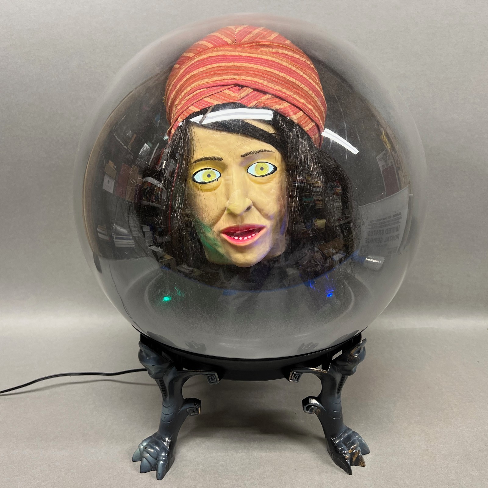 Gemmy Boule Magique Fortune Teller Animated Spirit Ball Halloween Mostly Working