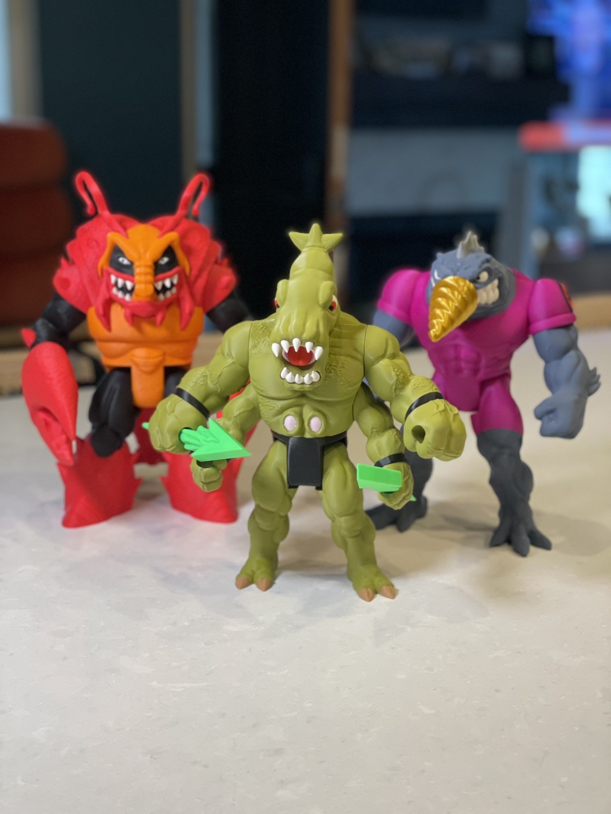 Street Sharks (Villains) Set of 3 LARGE 3D Printed Figures