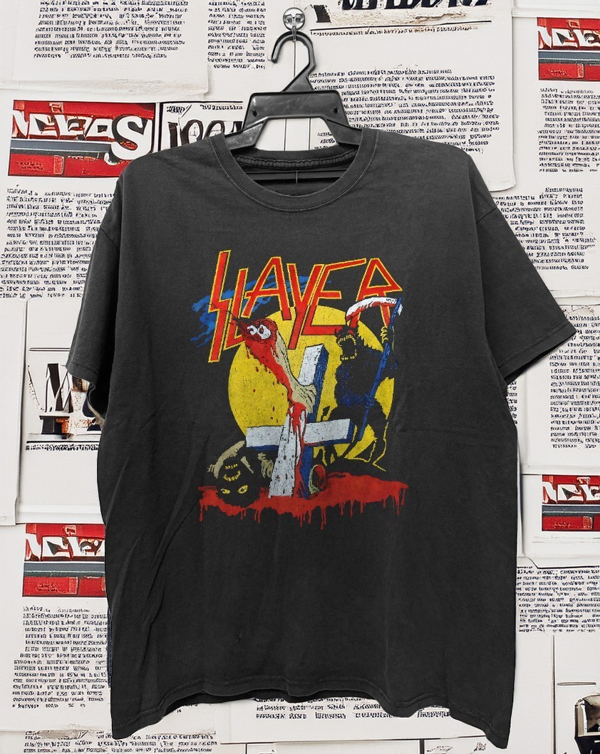 HOT Slayer Severed Hand Retro Unisex Black  Cotton T-Shirt Size S-5XL