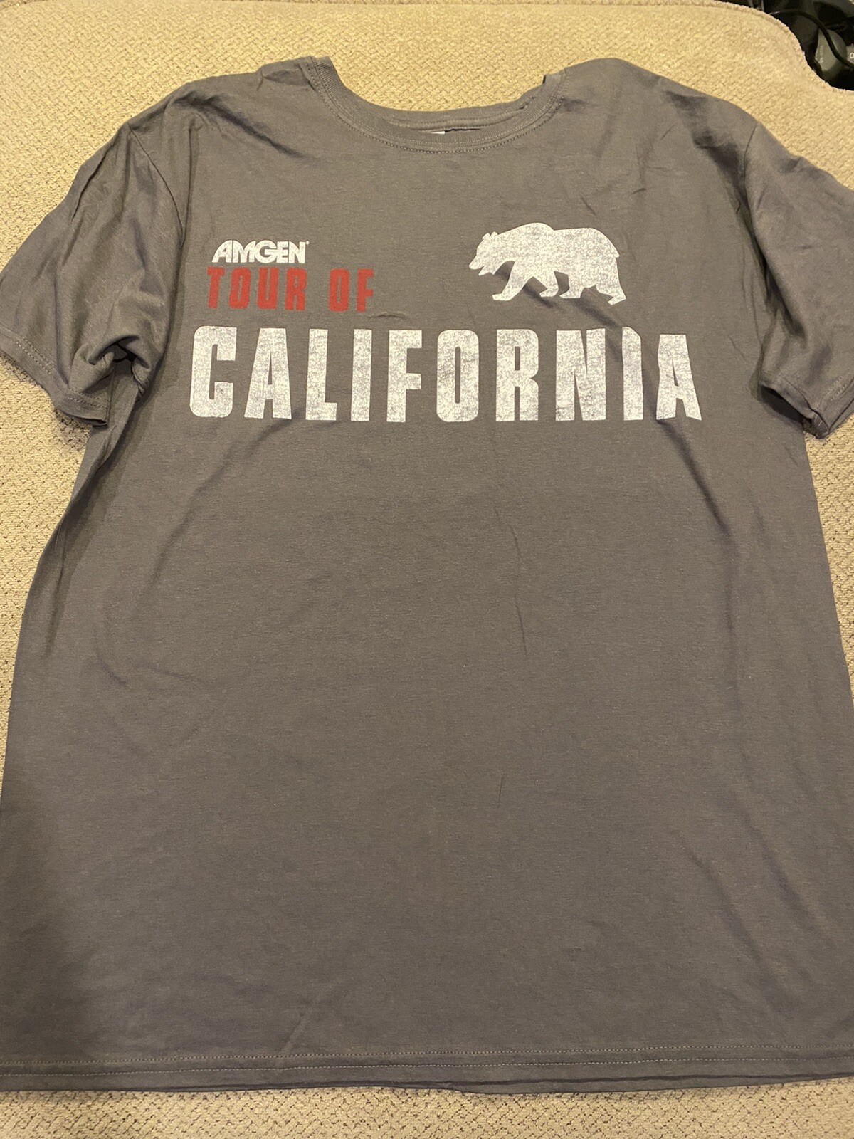Men's New Official AMGEN TOUR OF CALIFORNIA TEE CYCYLING Shirt Large L $34