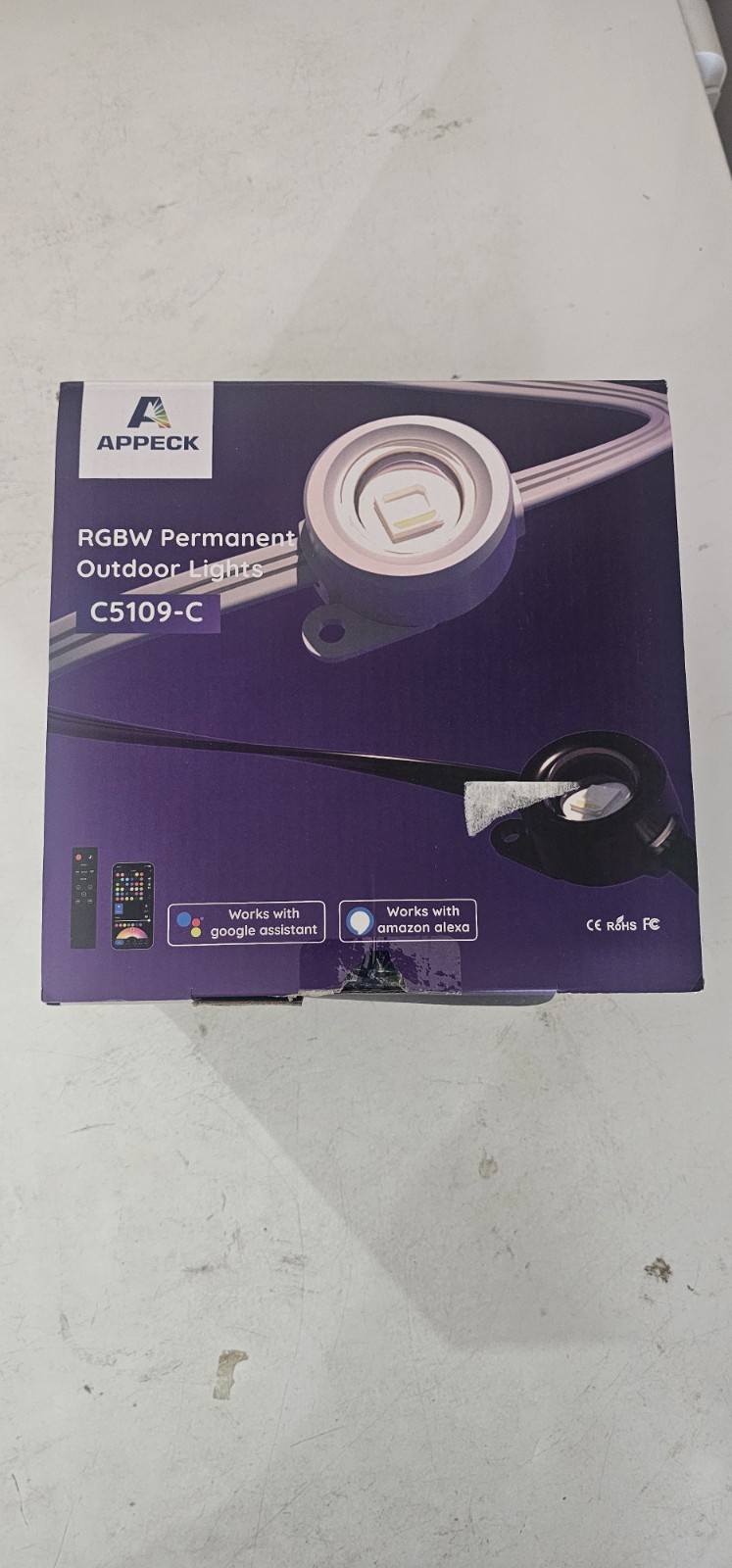APPECK Permanent Outdoor Lights 100ft with 72 LEDs, DIY Scene, Smart RGBW White