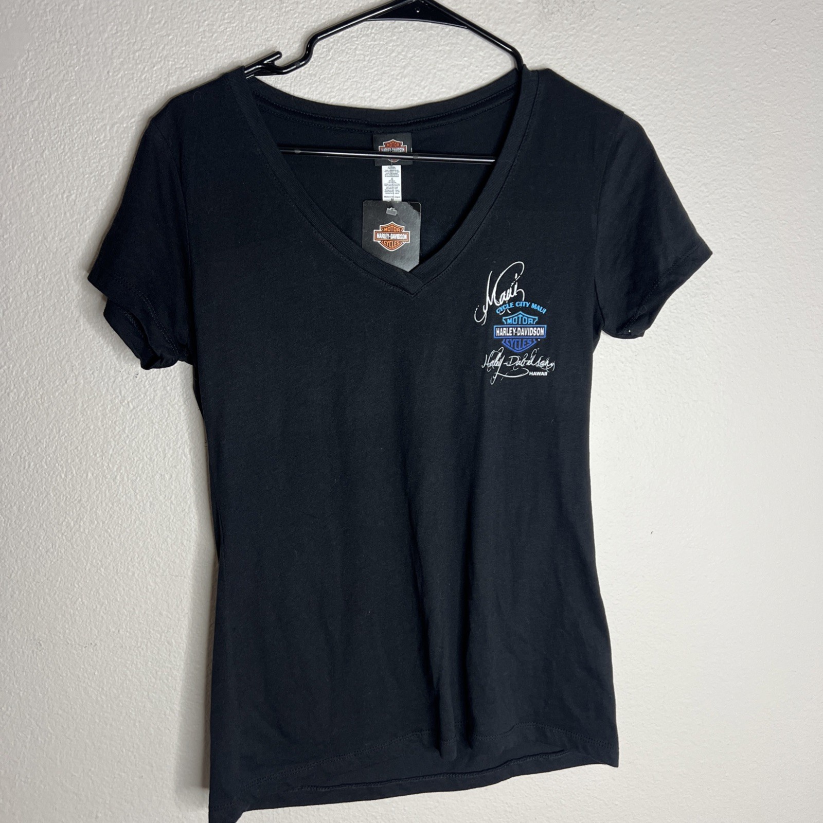 Harley Davidson Women’s T Shirt Size Medium Black Maui Hawaii Graphic Tee NWT Harley Davidson Women’s T Shirt Size Medium Black Maui Hawaii Graphic Tee NWT