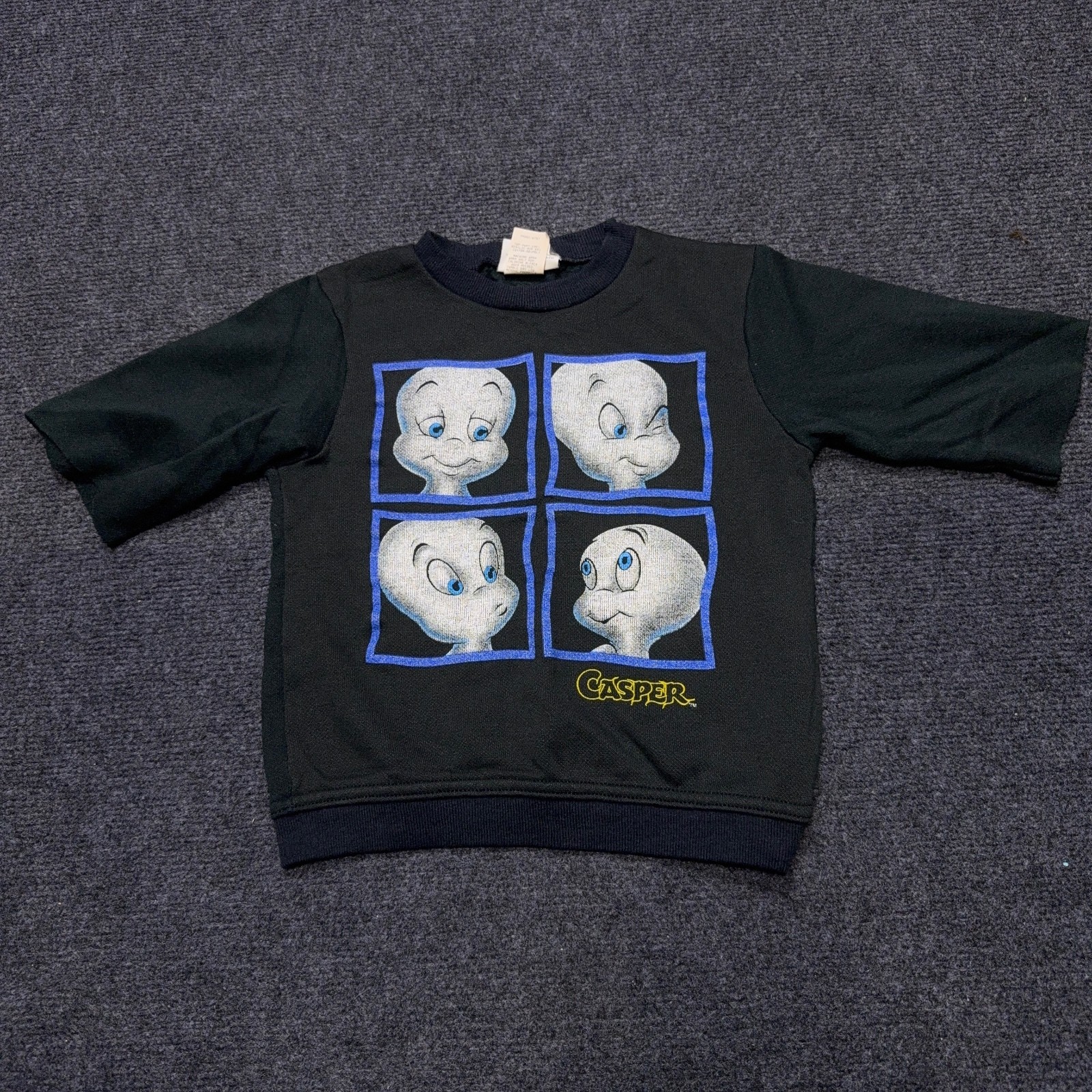 Vintage Casper Sweatshirt Unisex Kid Large Black Graphic Ghost Vintage Casper Sweatshirt Unisex Kid Large Black Graphic Ghost