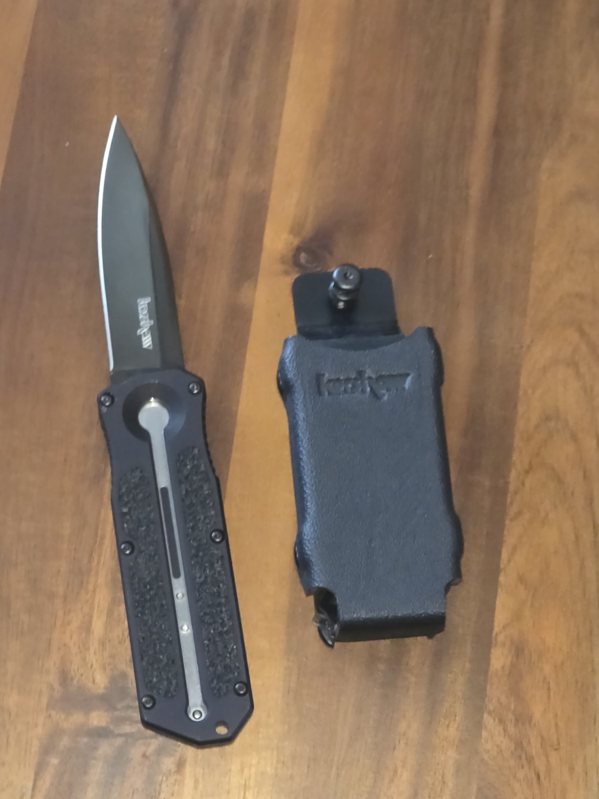 Kershaw Ripcord 3200 Knife Black with Kydex Belt Sheath USA Rare Very Good 