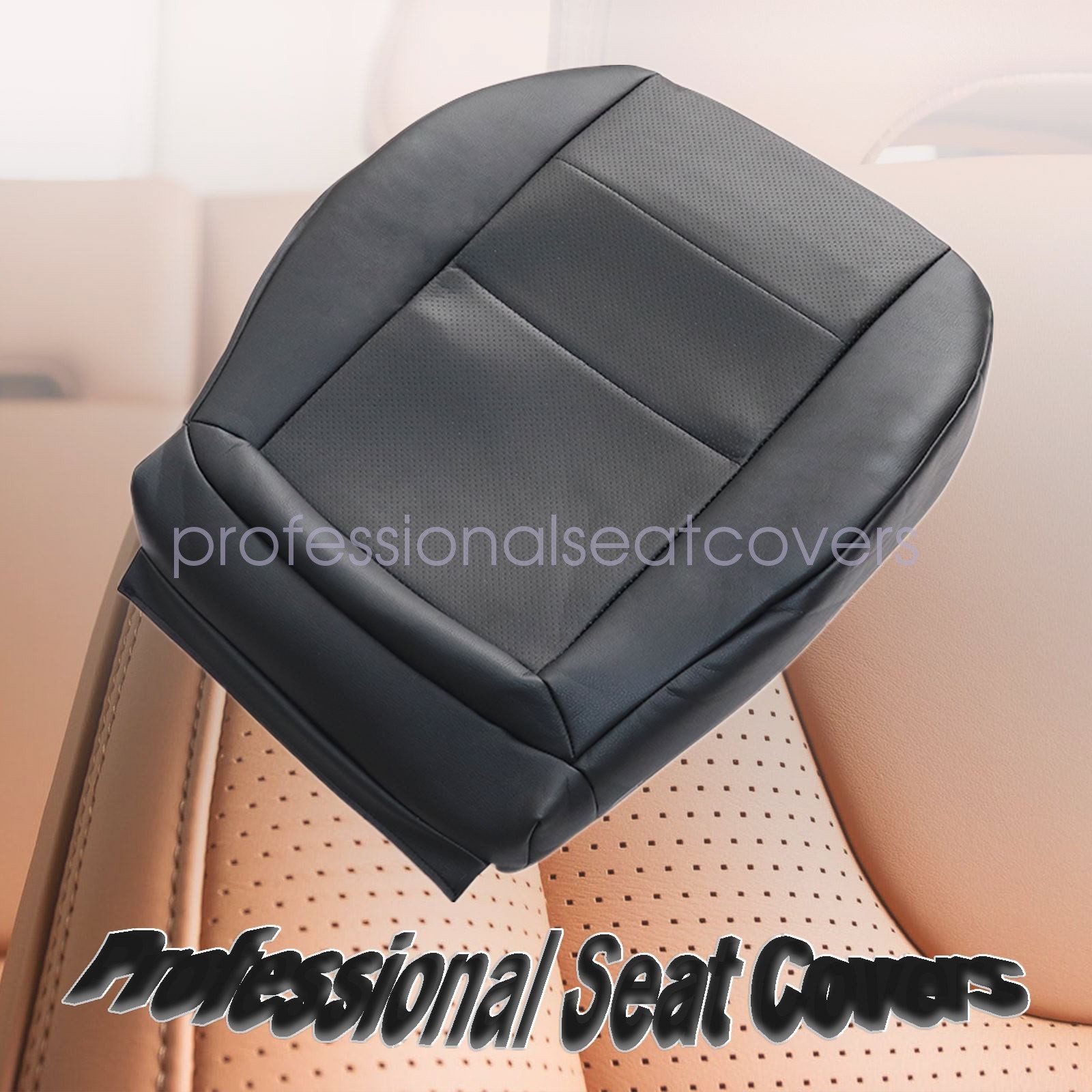 For 2008-14 Mercedes Benz C300 C250 Driver Bottom Replacement Seat Cover Black