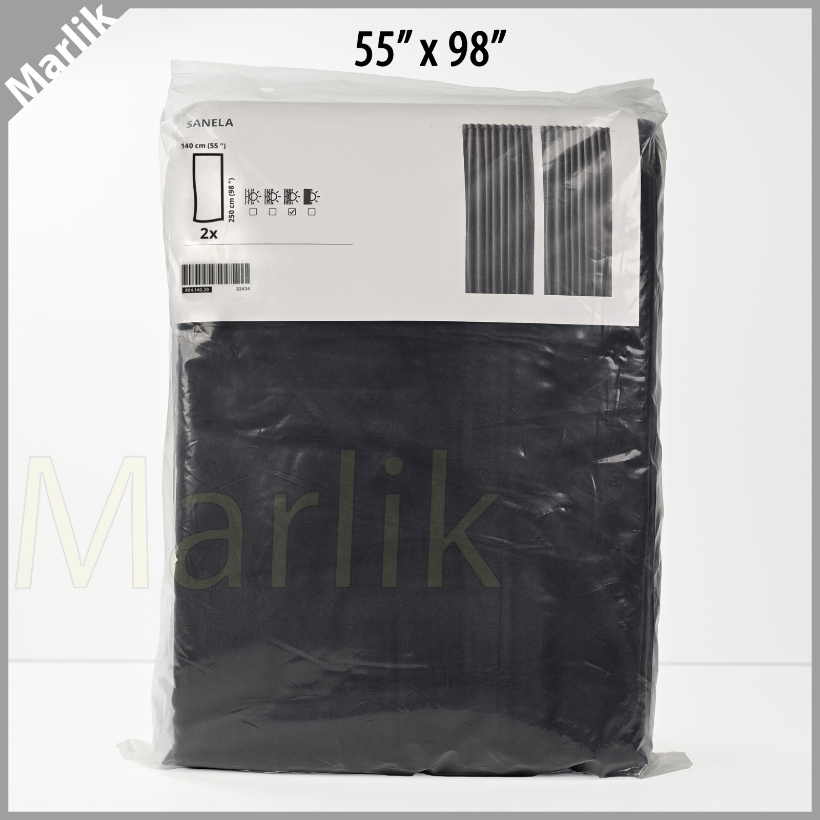 Ikea Sanela Darkening Curtains, 55x98\