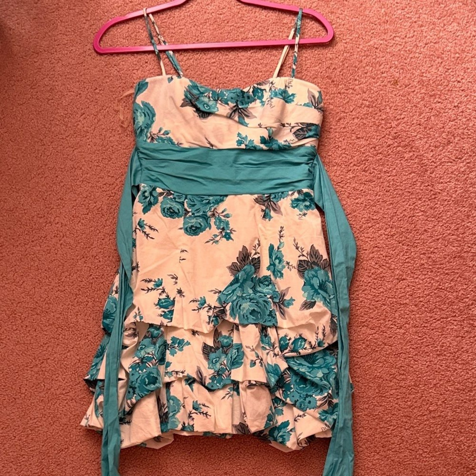 Speechless Floral Dress with Blue Highlights Speechless Floral Dress with Blue Highlights
