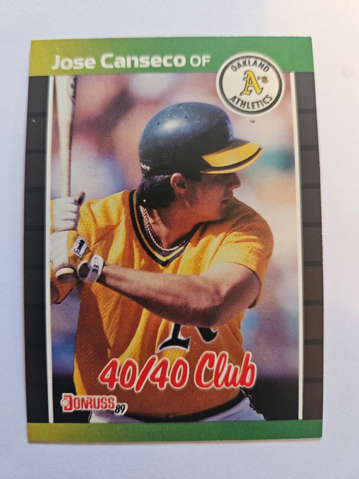 1989 DONRUSS JOSE CANSECO 40/40 CLUB #643 NM