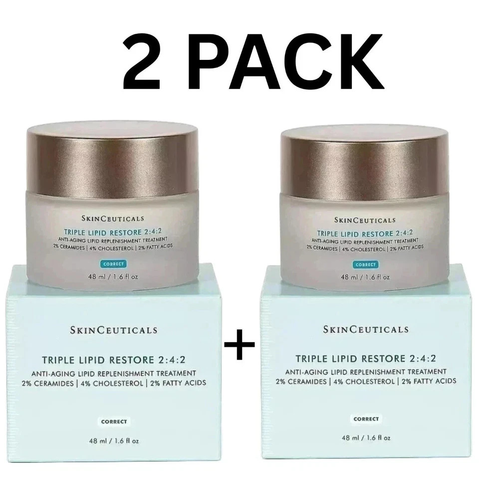 SkinCeuticals Triple Lipid Restore 2:4:2 Face-Cream Anti-Aging 1.6oz 2 pack